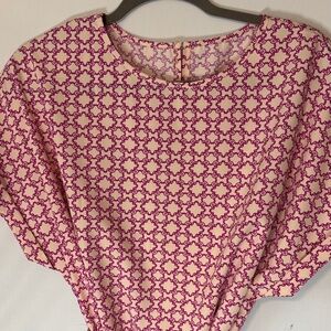 Target Pink and Cream Patterned Blouse